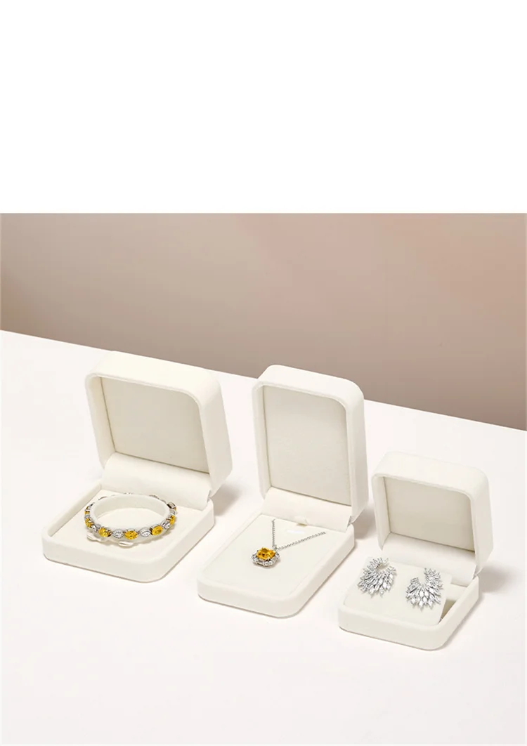Oirlv Velvet Ring Box Classical Earring Necklace Bangle/Bracelet Case Jewelry Gift Box for Wedding Jewelry Display Storage Box