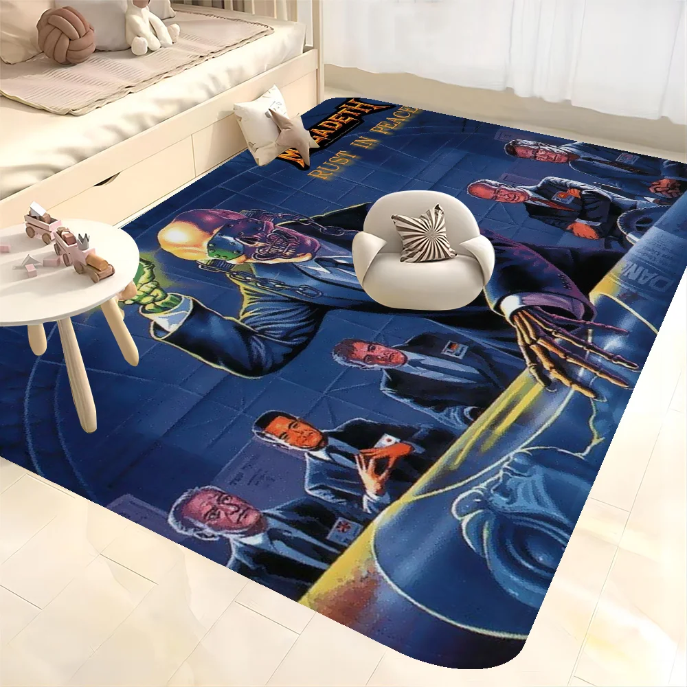 

Heavy Metal Rock Roll Music Megadeths Entrance Door Mat Nordic Style Bedroom Living Room Doormat Balcony Anti-Slip Home Decor