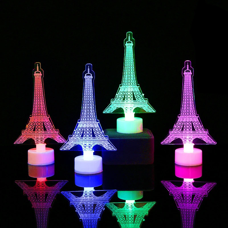 3D Acrylic Multi-style Romantic LED Lamp Home Children's Night Light  Birthday Party Decoration Valentine's Day Christmas Gift