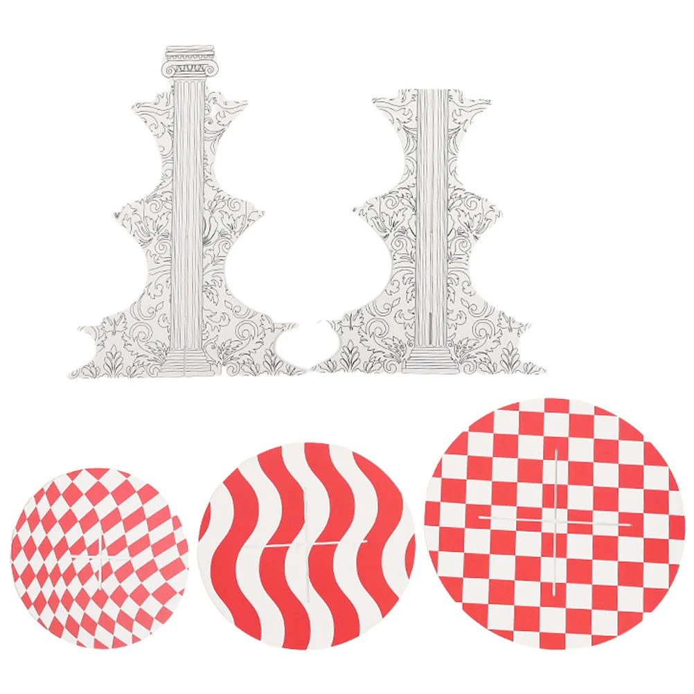 1Set Paper Cupcake Stand Multi-Tier Cake Holder Display Riser for Birthday Party Dessert Table Centerpiece Decoration