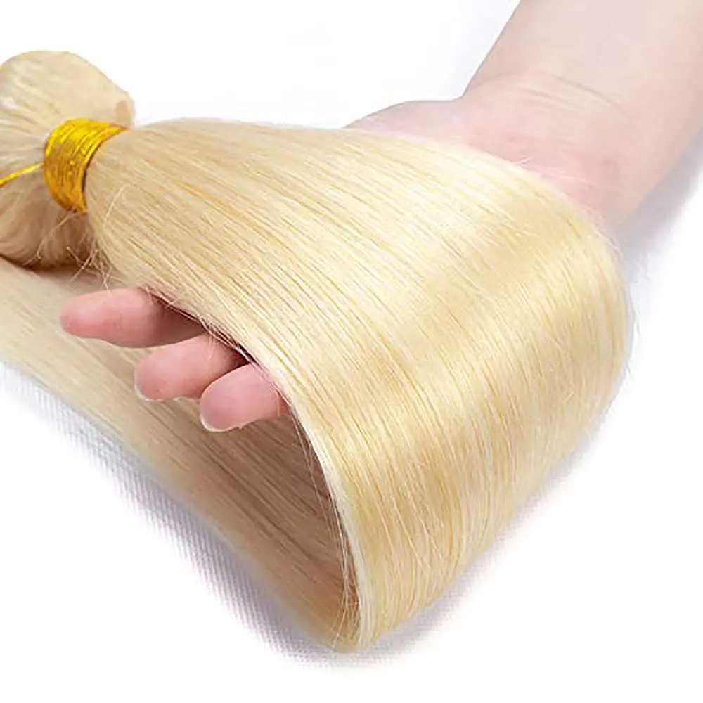 Rambut Manusia Pirang Madu 613 Lurus 36 38 40 Inci Ekstensi Rambut Virgin Rambut Brasil 1/3/4 pcs Bundel Rambut Mentah