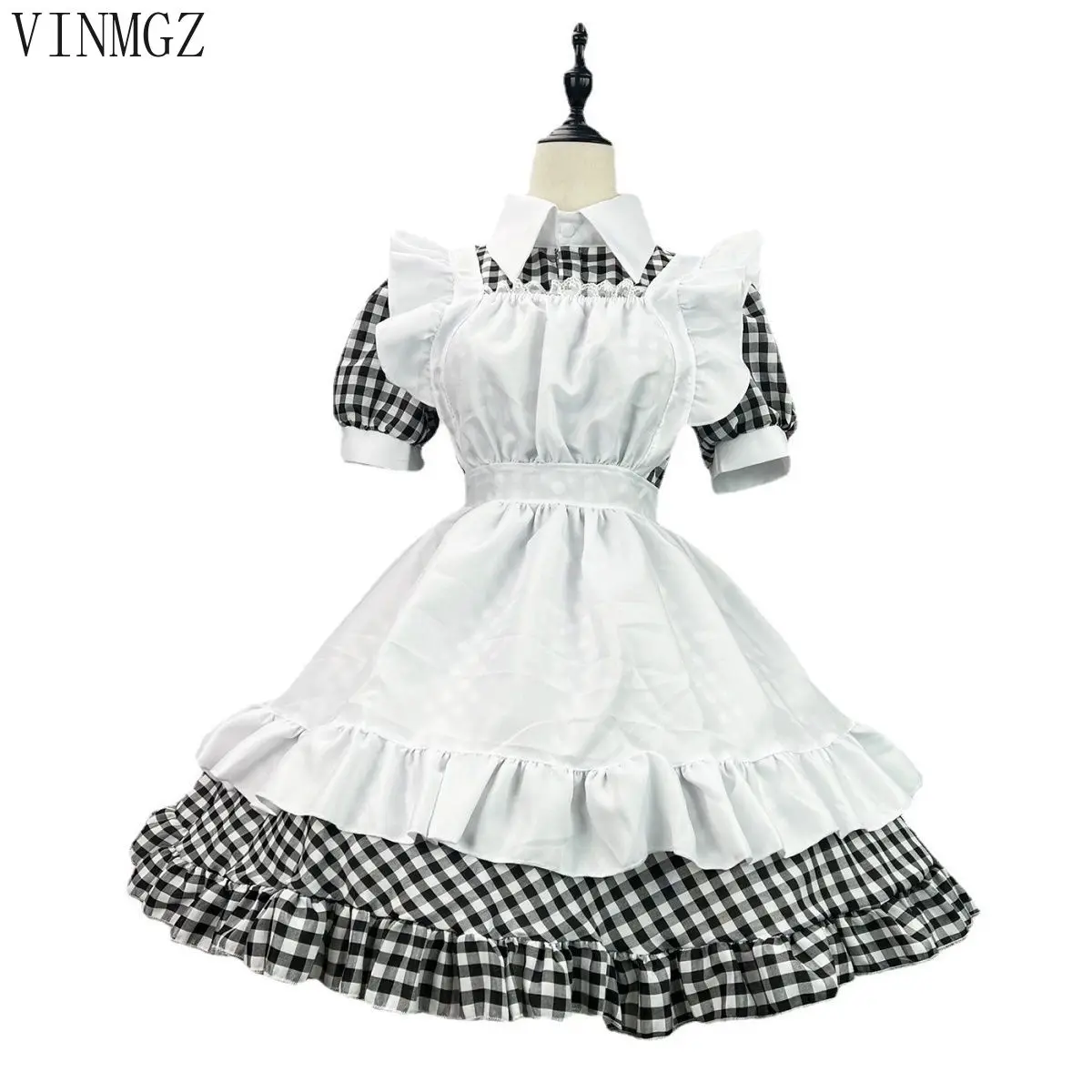 زي الخادمة الكلاسيكي الياباني، زي الخادمة، مجموعة كاملة من أزياء الأداء التنكرية للنساء