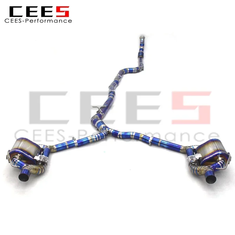 CEES Catback Exhaust Pipe Assembly for Mercedes-Benz E53 AMG W213 3.0T 2019-2023 Titanium Escape Muffler Car Exhaust System