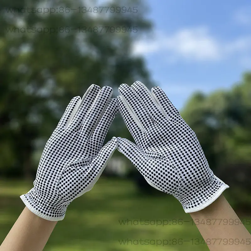 Korean Version  Leaf Flower Golf Gloves Women's Breathable Non-slip Single-pair Hand Wear-resistant Hand Protection Golf Gloves