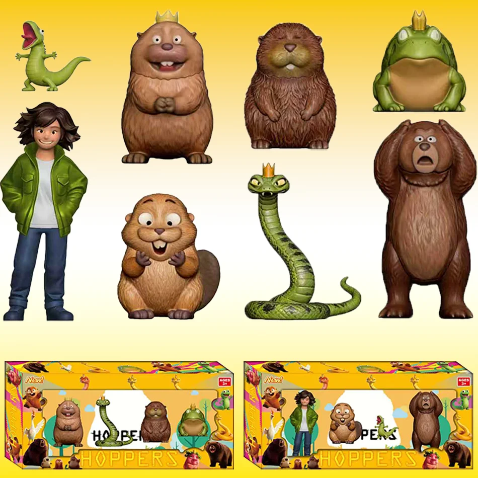 HOPPERS Beaver Transformation Project Cartoon Animal Figure High Reduction Exquisite Craft PVC Model Desktop Decoration Collecti