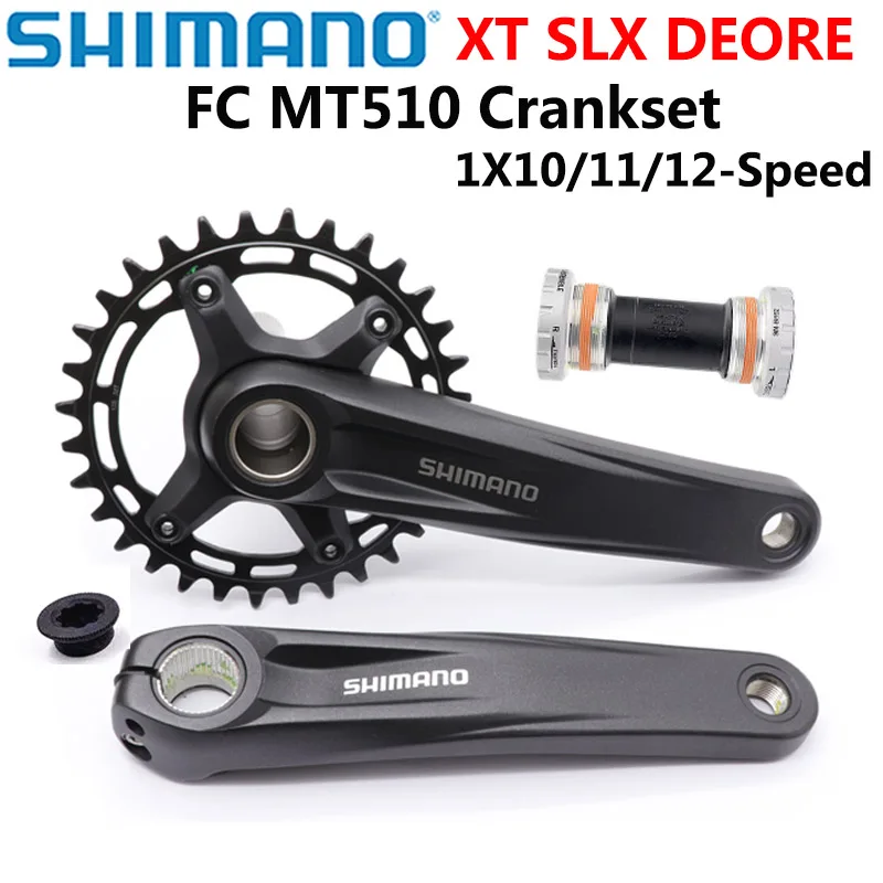 

SHIMANO DEORE M6100 FC MT510 Шатуны 10/11/12-скоростные шатуны 177 мм Нижний кронштейн Q-образника SM-BB52 68/73 мм 32T 34T 170MM 175M