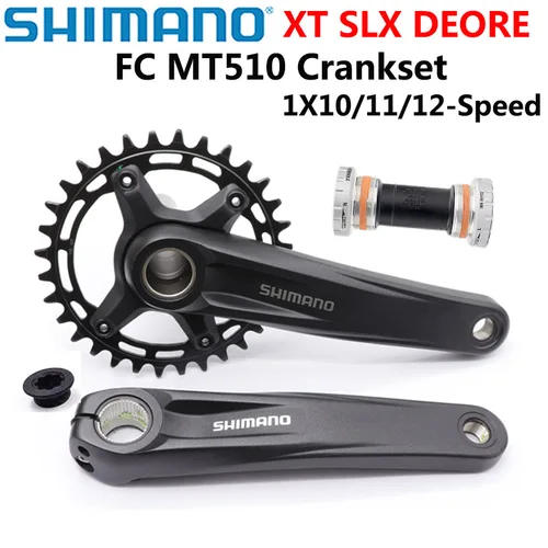 Platos y bielas SHIMANO DEORE M6100 FC MT510 de 10/11/12 velocidades, soporte inferior de factor Q de 177mm SM-BB52 68/73mm 32T 34T 170MM 175M
