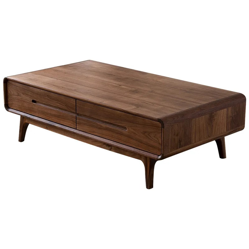 

North American black walnut solid wood coffee table environmentally friendly furniture Small apartment rental furniture