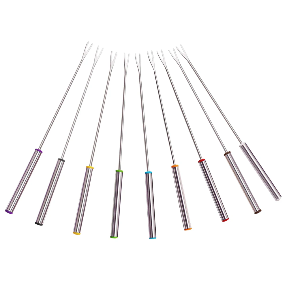 

5 Pcs Stainless Steel Barbecue Fork Forks Sausage Skewers Roasting Sticks Hot Dog