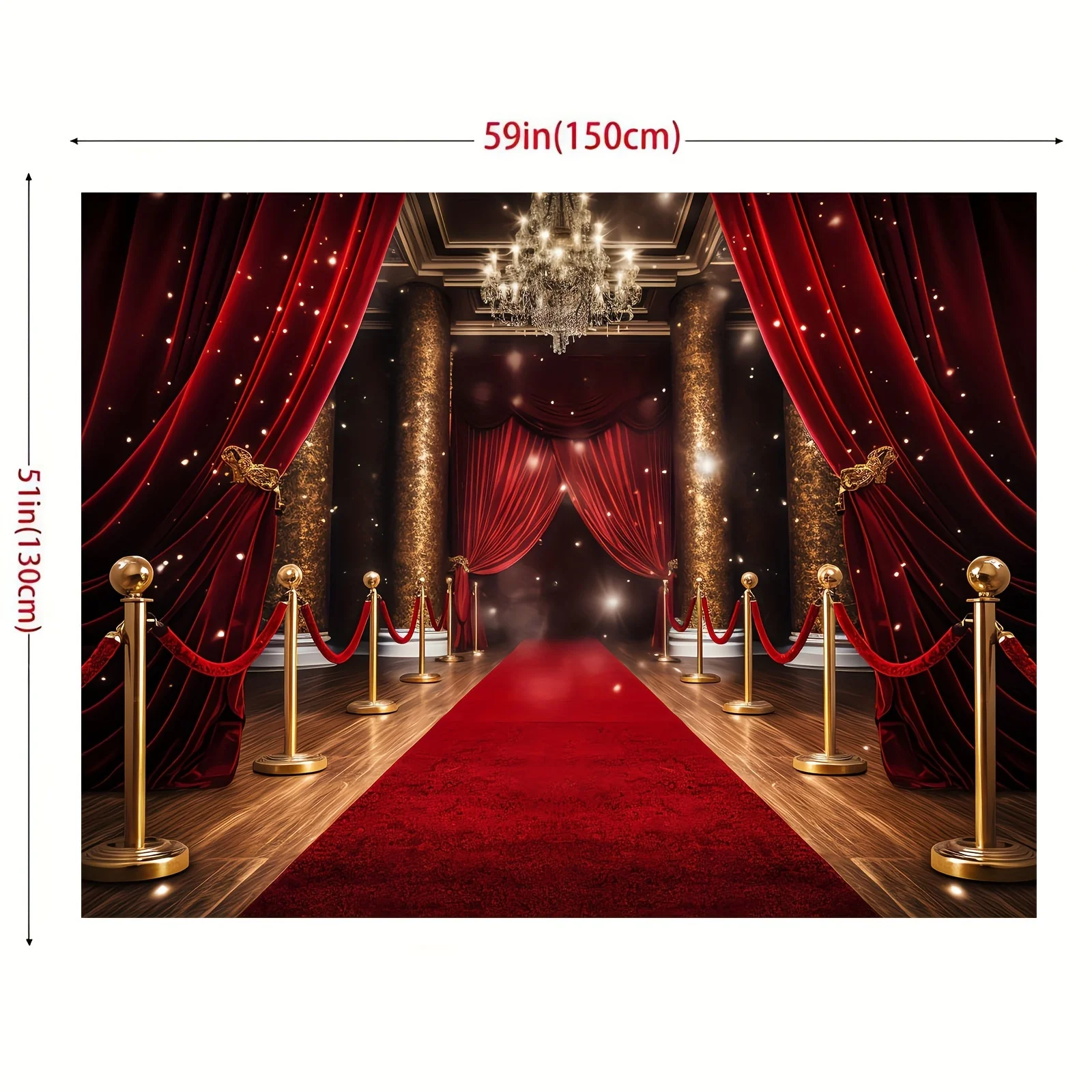 Large Red Carpet Backdrop - Premium Party Wall Decoration for Birthday Celebrations,Durable, Reusable, and Easy to Set Up