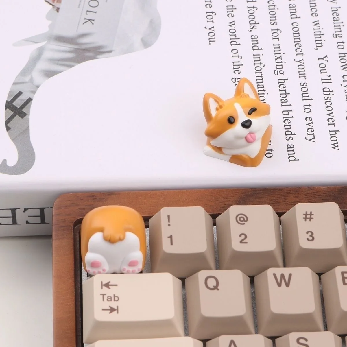 Capuchons de touches de clavier Corgi universels, dessin animé 3D, capuchon de clavier mécanique fait à la main, DIY bricolage