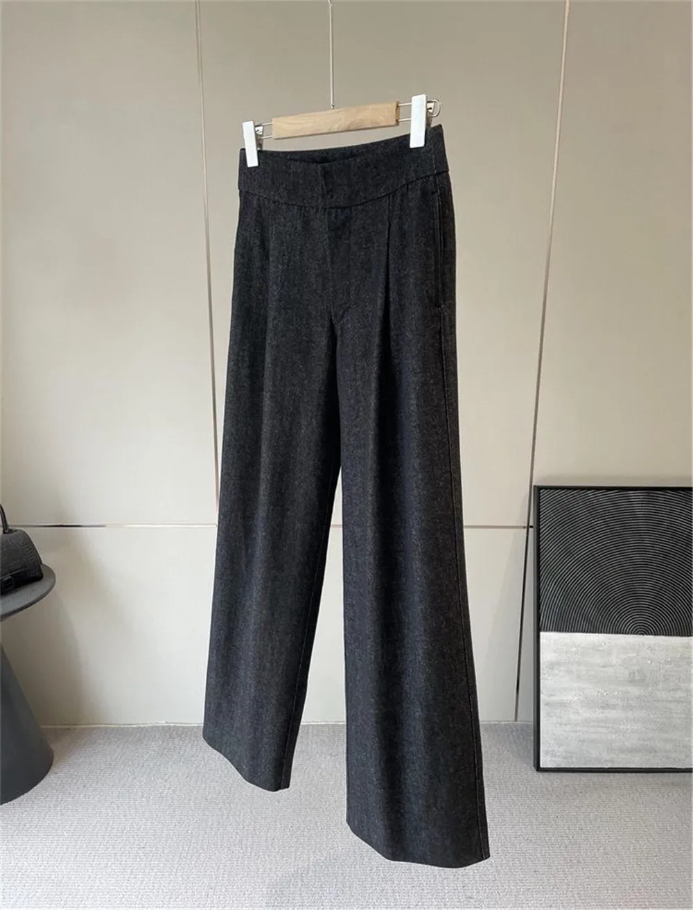 

25 Spring/Summer New 100% Cotton Mid Waist Straight Leg Wide Leg Women's Jeans