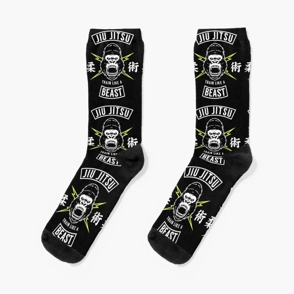 Jiu Jitsu Train Like a Beast Socks fashionable retro cool Socks Women Men's