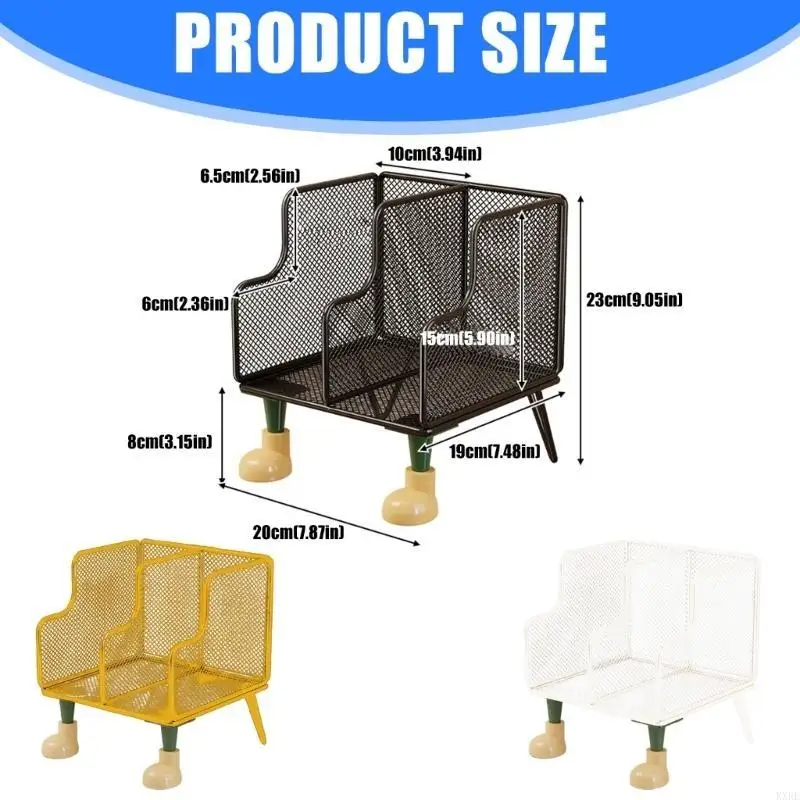 Thin Profile Book Stand Multiple Functional Storage For Desk Clutter Release Workspaces KXRE