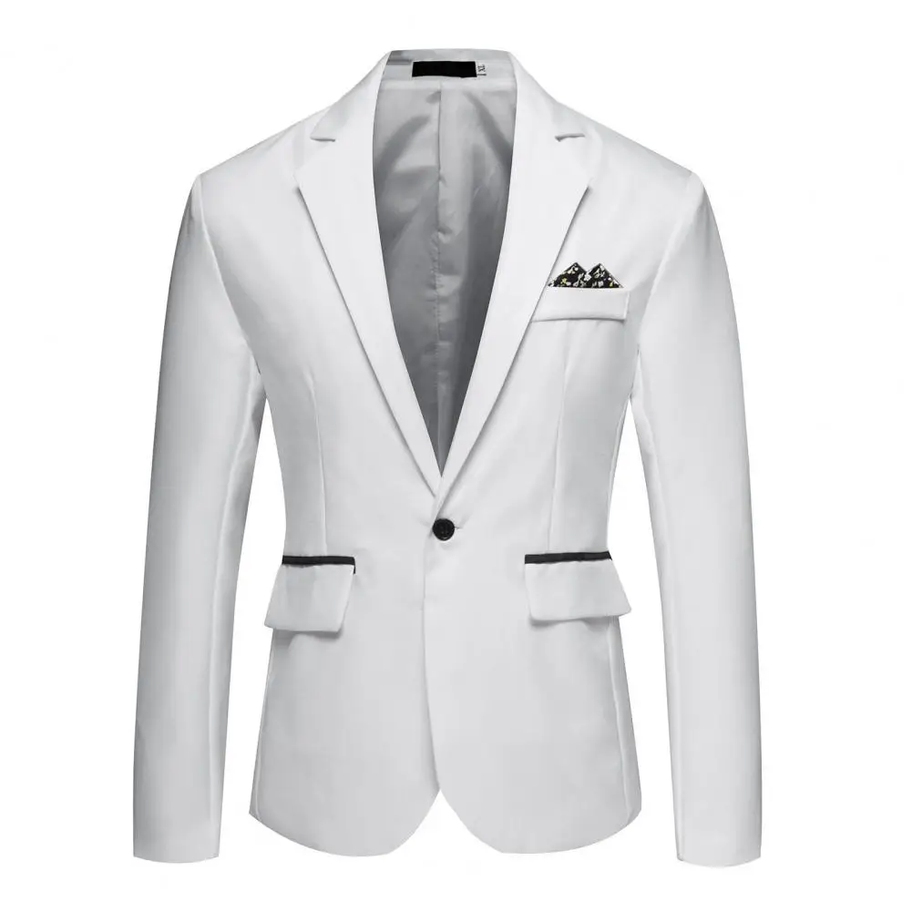 Zwei Seitentasche Revers Männer Anzug Mantel Bräutigam Anzug Blazer Slim Fit Männer Business Blazer Formale Hochzeit Blazer Bankett Anzüge Mantel