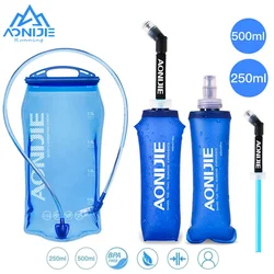 AONIJIE Soft Flask Water Bottle Folding Collapsible Water Bags TPU Free For Running Hydration Pack Waist Bags SD09/10 250/500ml