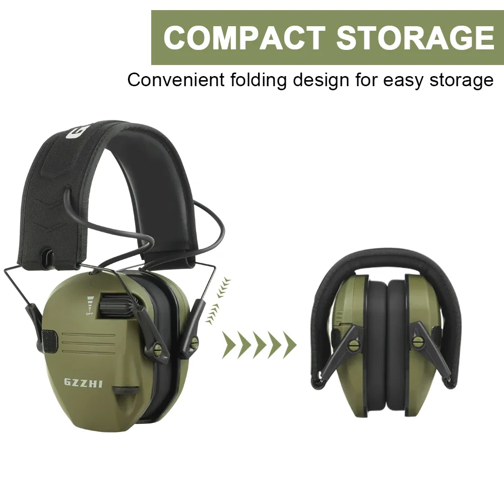 Active Hunting Tactical Earmuff with Case for Shooting Electronic Hearing protection Headset Noise Reduction hunting headphone