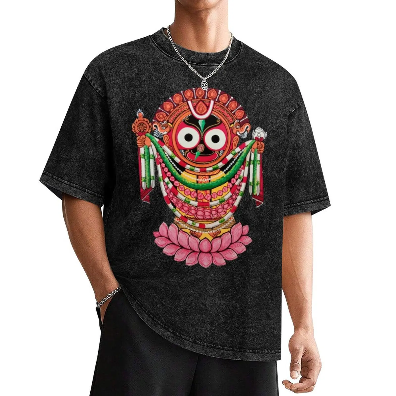 Jai Jagannath Jagannath phonecase T-Shirt tops korean fashion t shirt men 100℅ cotton