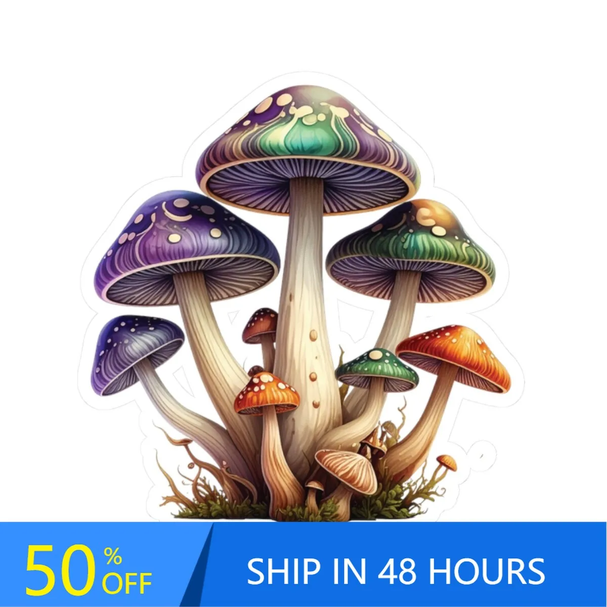 

Magic Mushroom Cluster | Aesthetic Laptop Bumper Boat Motor Home Waterproof Vinyl Decal Accessory Cool Trendy Retro