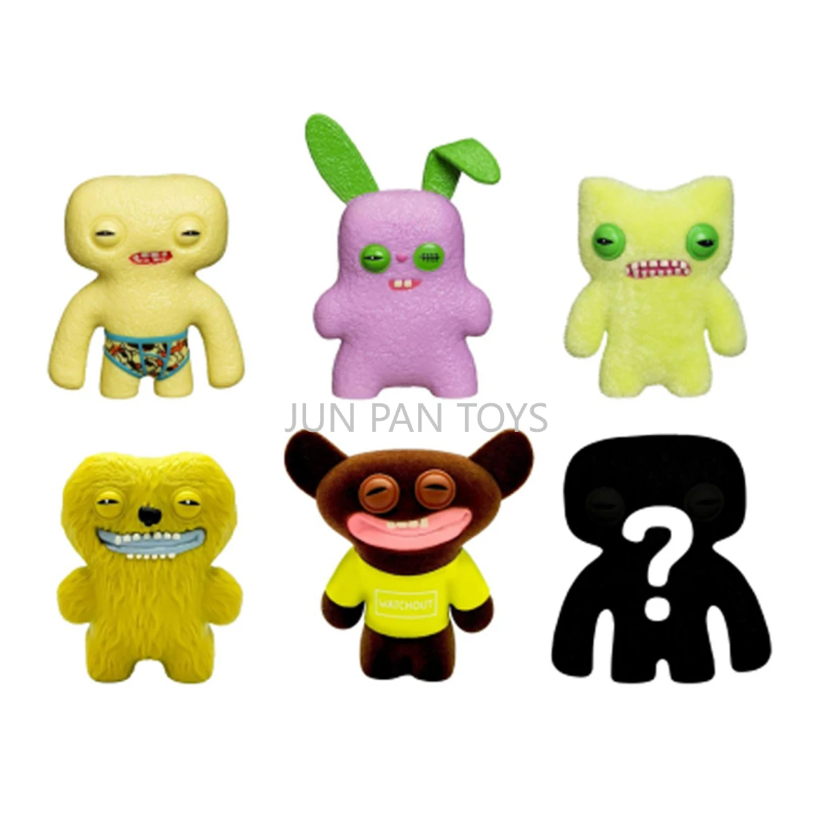 Original Spin Master Fuggler 6 Piece Set One Random Funny Ugly Monster Miniature Ornament  Collectible Figures Surprise Kids Toy