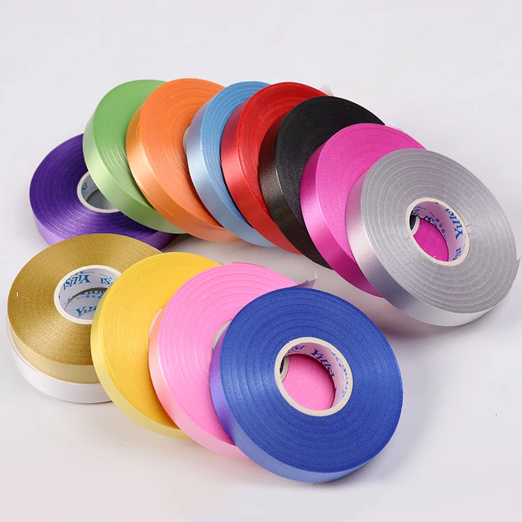 Wholesale 1.2cm*30m Plastic Balloon PP Color Ribbon for Wedding Birthday Party All Festivals Balloon Ribbon Supplies