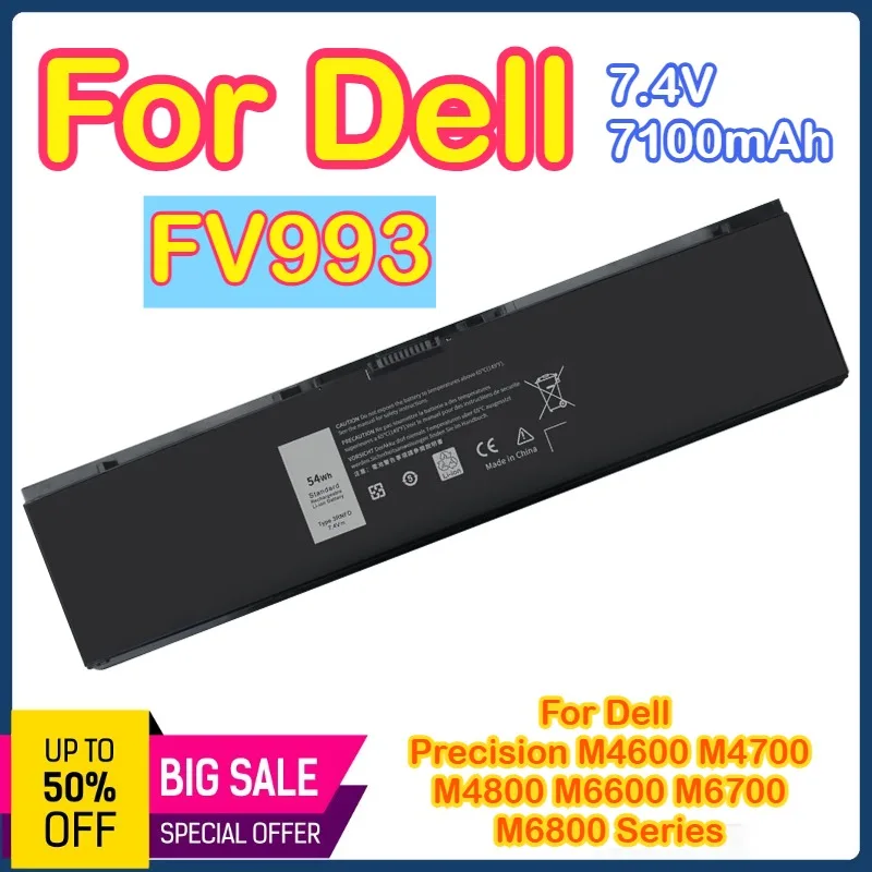 

Аккумулятор для ноутбука FV993 для Dell Precision M6600 M6700 M6800 M4600 M4700 M4800 серии KJ321 FJJ4W R7PND J5CG3 1C75X PG6RC 451-11742