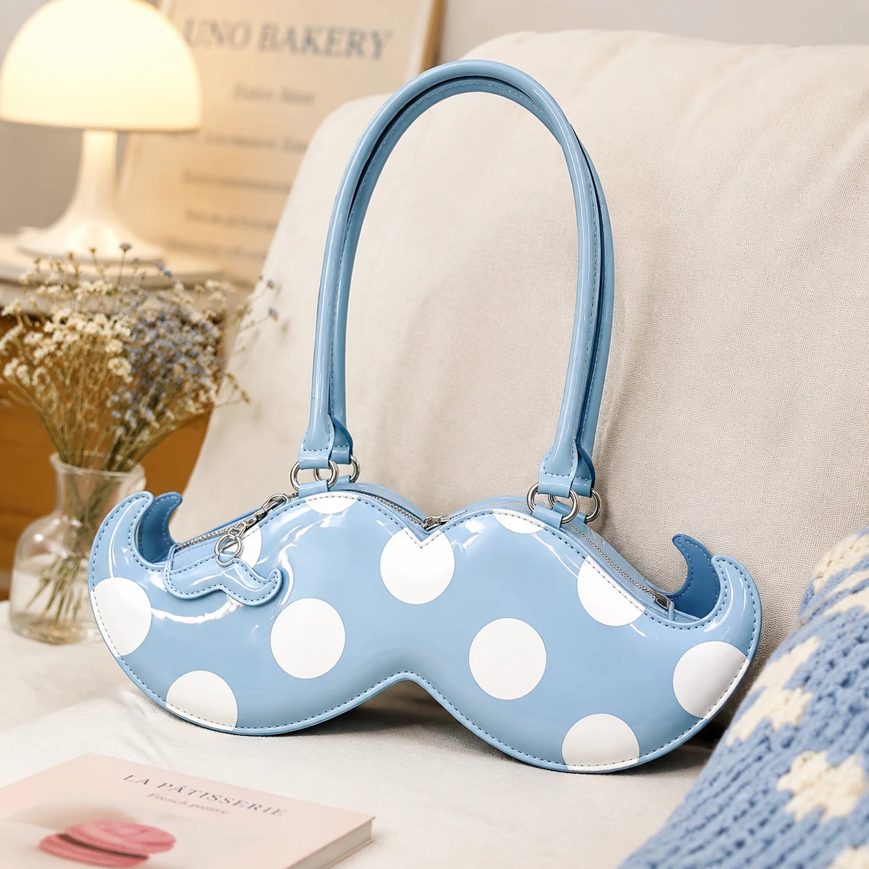 portable-multifunctional-shoulder-bag-underarm-crossbody-purse-polka-dot-mustache-shaped-cute-kawaii-novelty-women-gift-chic