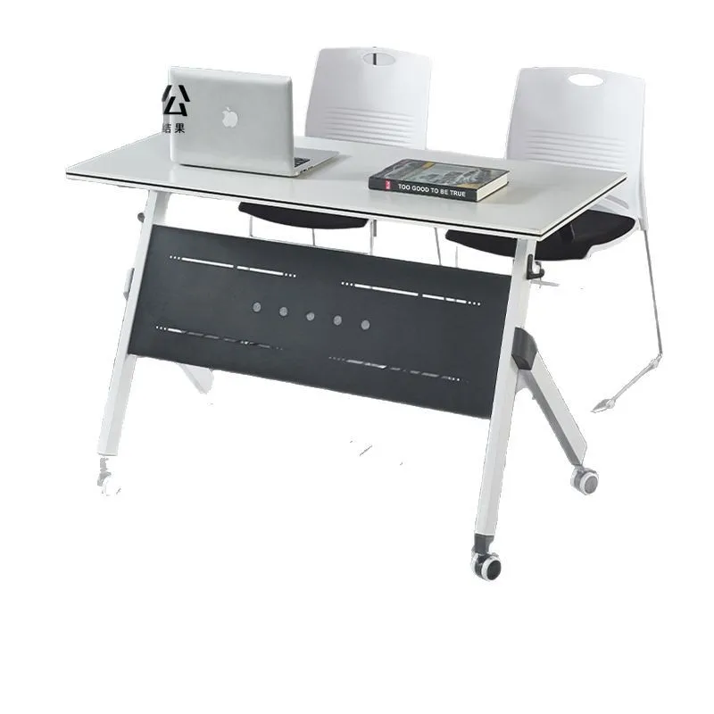 

Foldable meeting table and chair combination strip table meeting room office training table