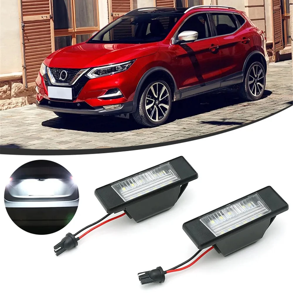 2Pcs Fehler Kostenlose Xenon Weiß LED Kennzeichen licht Für Infiniti Q50 Nissan Primera P12 NV200 Pathfinder R51 Versa qashqai J10