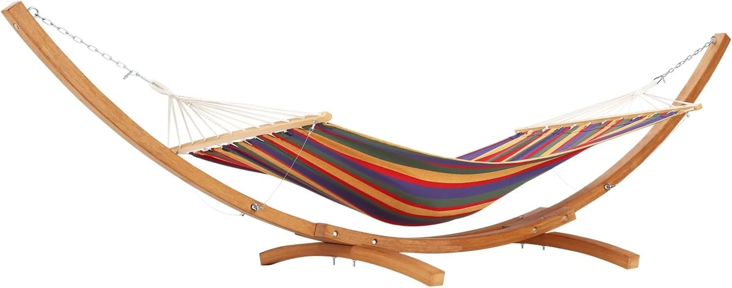 

Wood Hammock Stand Only, Wood Weatherproof Outdoor Hammock with Stand for Patio Backyard Indoor, Max 330 Lbs, Curved