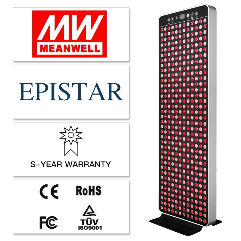 

Full Body LED Light Therapy Panel 432LEDs 5W Dual Chip 660nm,850nm Red Light Therapy Panel Factory Sales