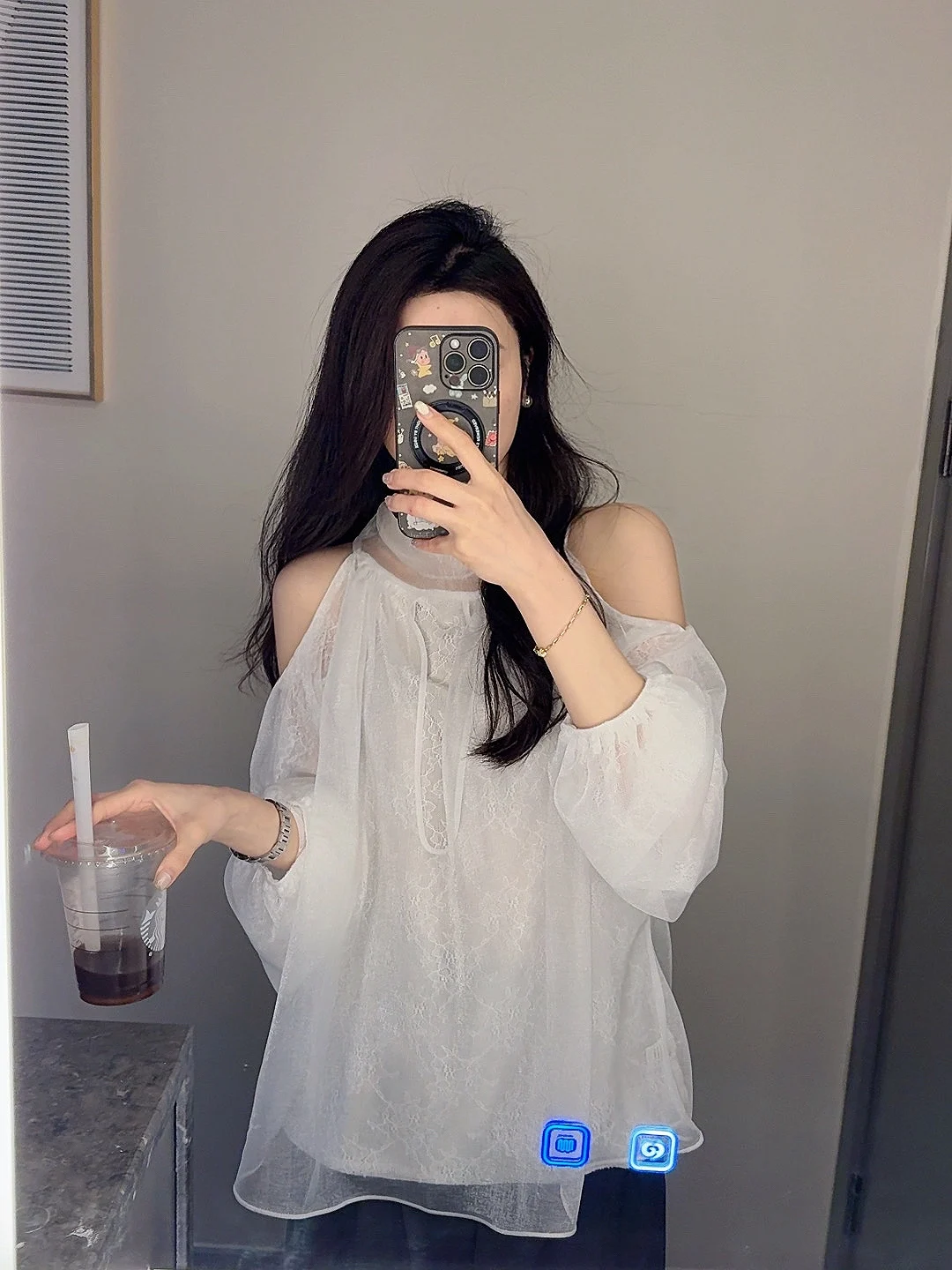 

Женская блузка Wendy Pure Desire Style с открытыми плечами, кружевом и шифоном, в нежном фееричном стиле, свободного кроя, белая, во французском стиле, с открытой спиной