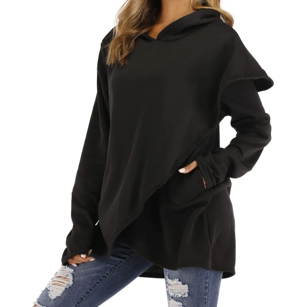 2025 New Women's Clothing New Women's Hoodie Mid-length Long Sleeve Sweatshirt