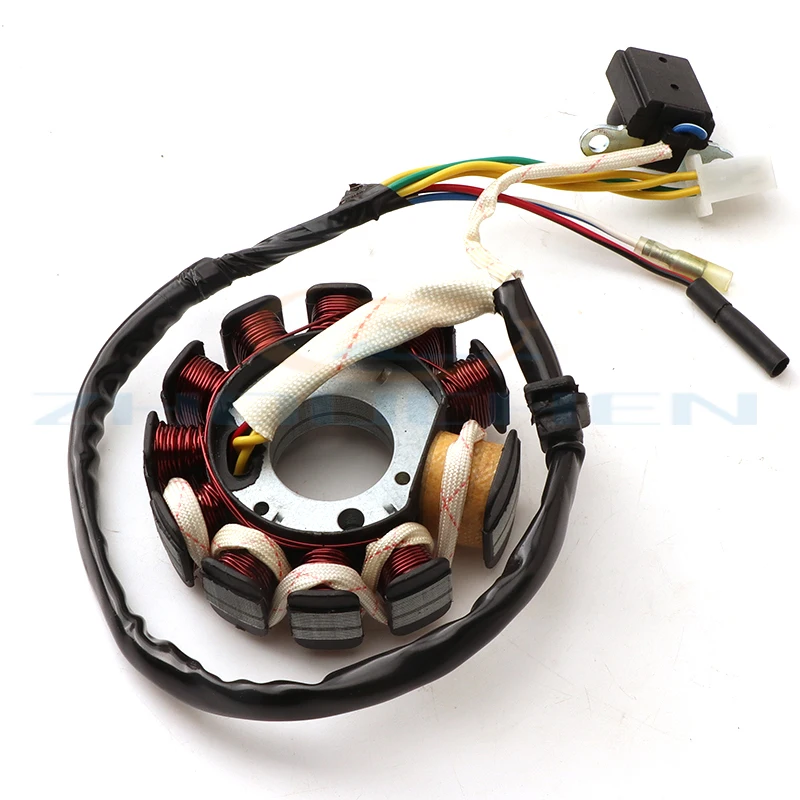 11 coil Magneto Alternator Stator for GY6 125cc 150cc Chinese Scooter Moped ATV Go Kart Quads 152QMI 157QMJ Engine (4+2)