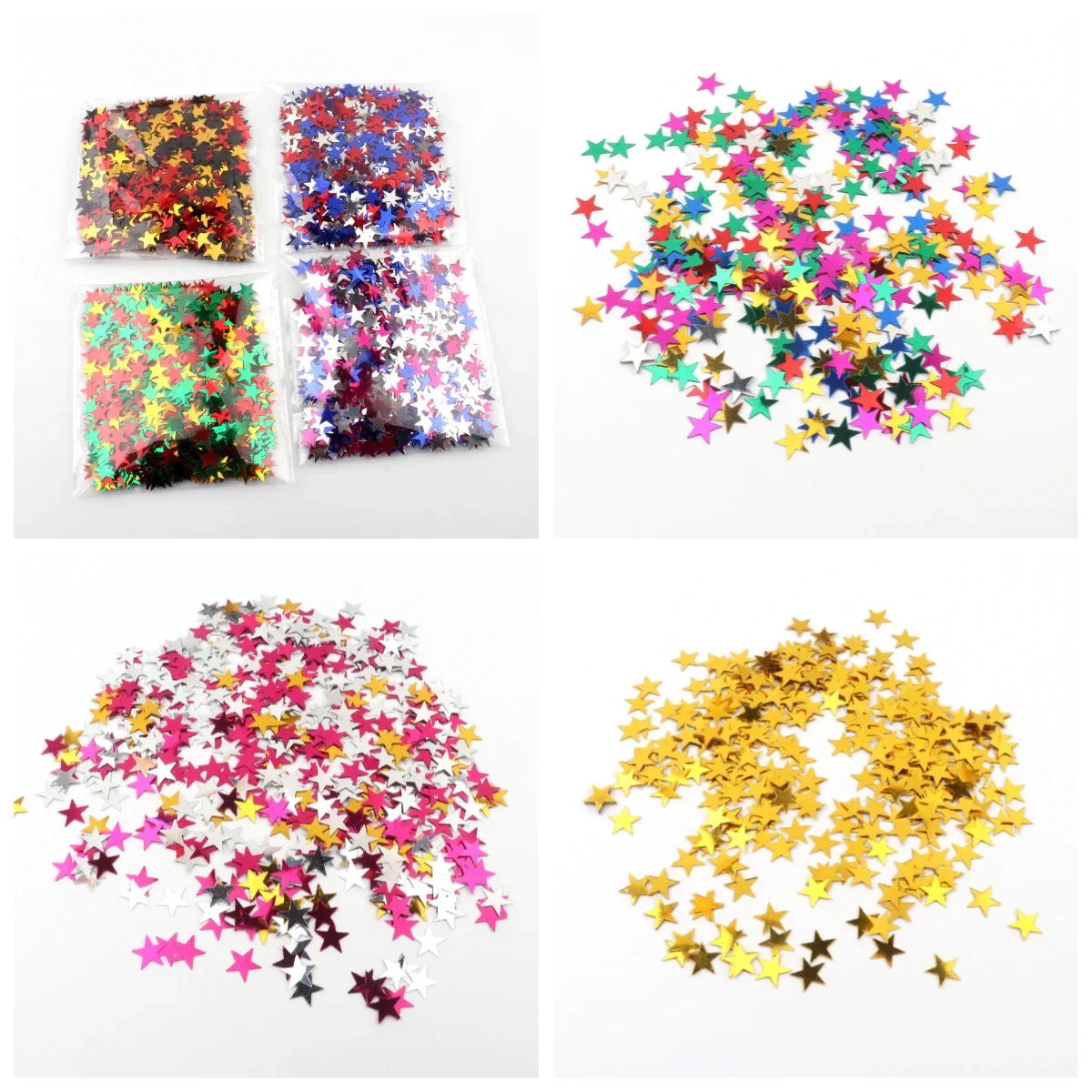 10/6mm Pentagram Confetti Sequins DIY Christmas Wedding  Party Supplies Decoration Desktop Layout Throwing Star Confetti