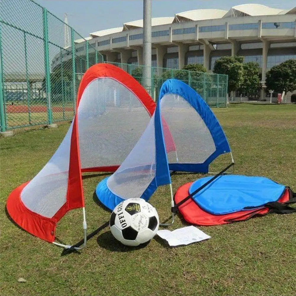 Folding Football Goal Portable Soccer Soccer Goal Net Fold Training Goal Net Children Indoor Outdoor Play Toys 5 Colors