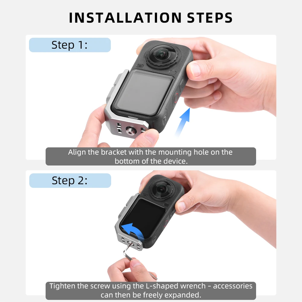 insta360-x6カメラ用l字型ブラケット-水平・垂直撮影対応-三脚マウントアダプター-カメラアクセサリー