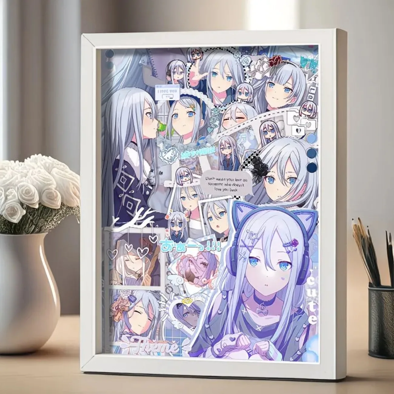 애니메이션 월드 플랜 컬러풀 스테이지 샤오자키 기념 사진 액자 코스프레 만화 장식품