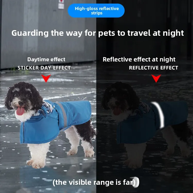 犬専用レインコート 足付き動物の形をした牽引可能 小型犬、中型犬、大型犬専用のペット用レインコート