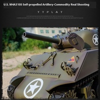 1/16 2.4g RC Tank Henglong Full Scale Simulation American Sherman M4A3 Off-Road Military Tank Model Remote Control Adult Toy