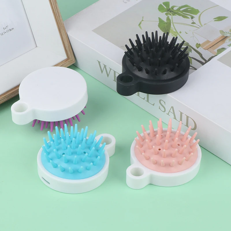 Wet And Dry Scalp Massage Brush Head Cleaning Adult Soft Household Bath Silicone Shampoo Brush Massage Comb