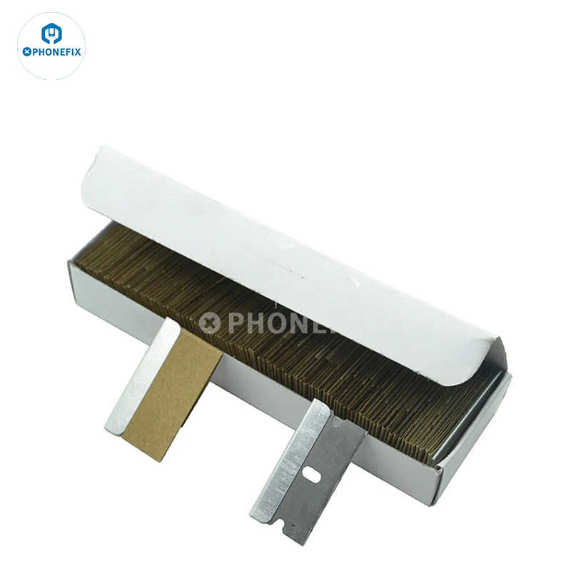 Strumento di rimozione del rasoio a doppio bordo con raschietto per lama con lame per telefono LCD Touch Screen residuo adesivo strumento per la pulizia della colla