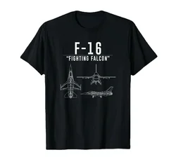 streetwear fashion vintage F-16 Men T-Shirt Military Air Force F16 Fighter Jet Tee Short Casual 100% Cotton   Shirts streetwear