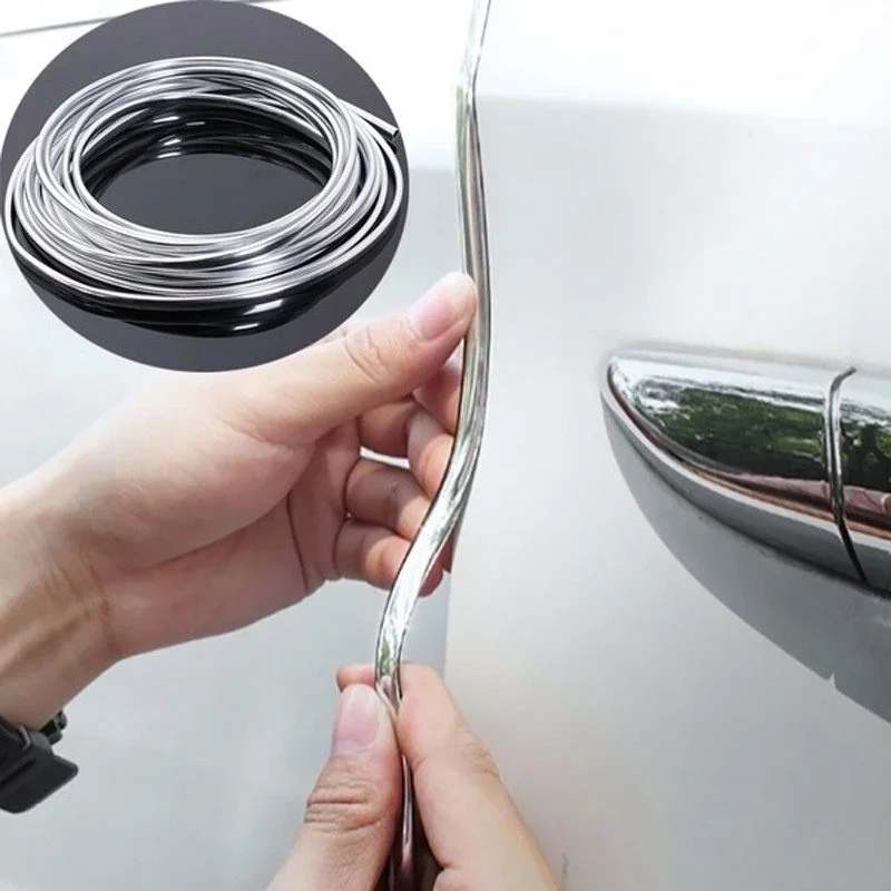 Chrome Car Door Edge Protection Strips Noise Isolation Sealant Car Door Rubber Seal Strip Sound Insulation Door Protector