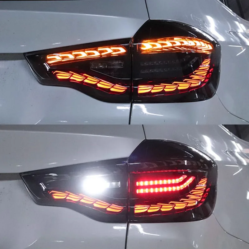 LED Tail Lights For BMW X3 G08 2018-2021 Double Dragon Scale DRL Car Accessories Rear Fog Brake Reverse Driving Signal Rear Lamp