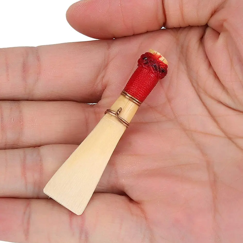2Pcs Premium Bassoon Reeds Hand-Cut Natural Cane Fine Craftsmanship No Burrs Crack-Resistant Rich Tone Clear Sound Bassoon