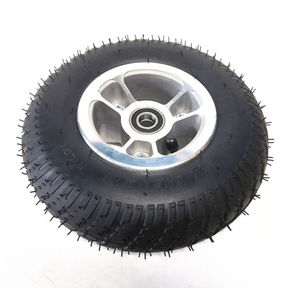 9 inch Pneumatic Tire Wheel 2.80/2.50-4 for Electric Wheelchair Front Wheel Old Scooter with Rim