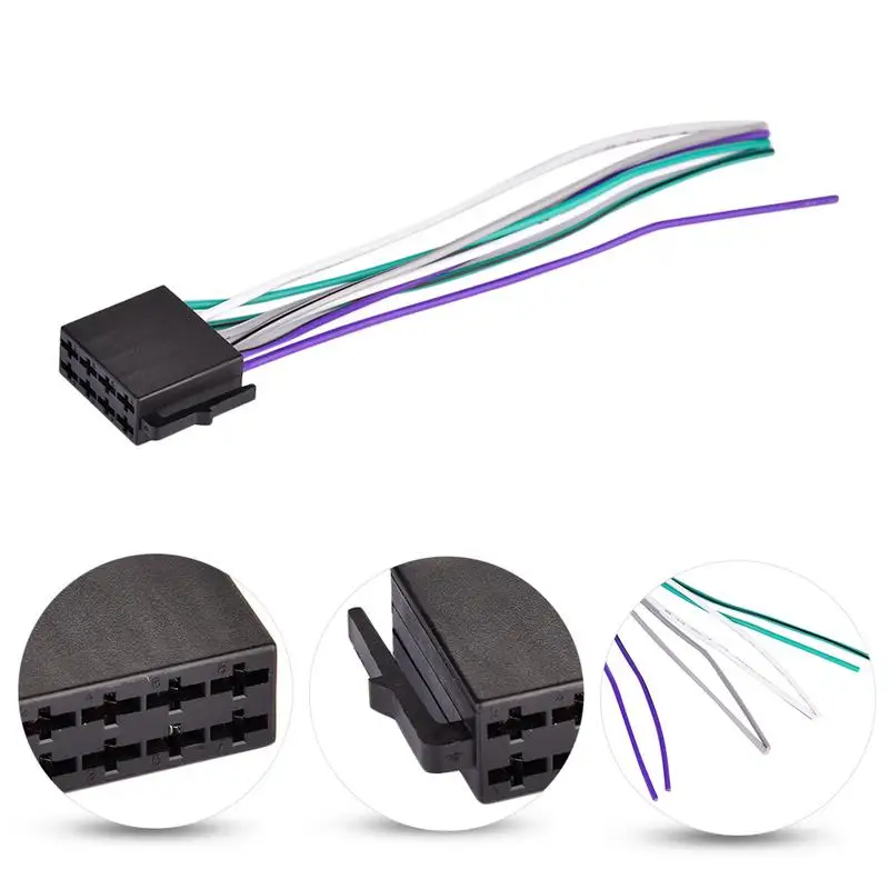 Auto Double Din Car Radio MP5 Accessories Power Cable Cord Car Radio Audio Power Wiring Harness MP5 Player Power Cable