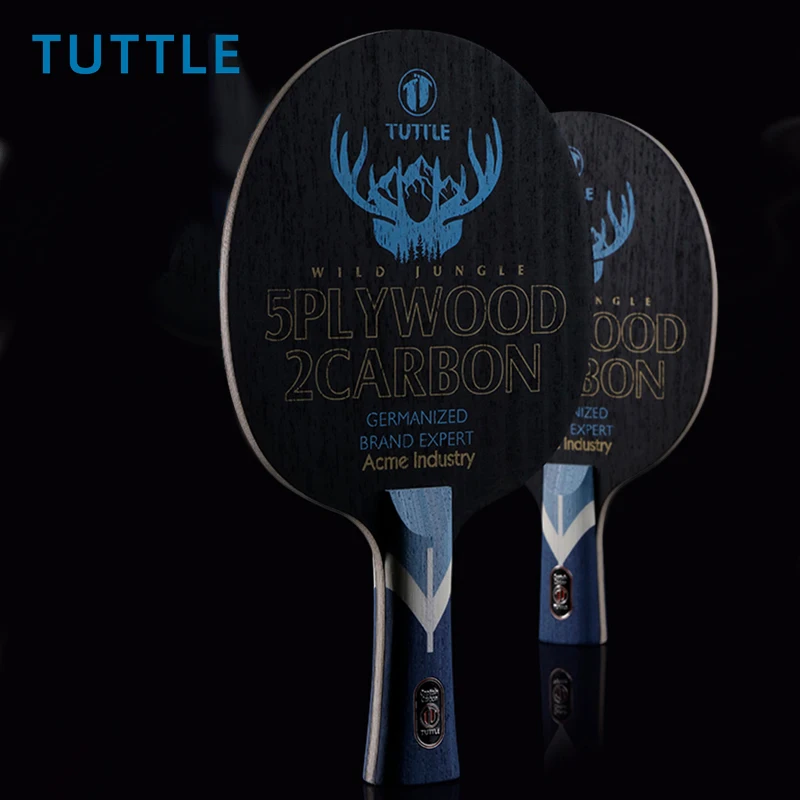 Tuttle Wild Jungle Table Tennis Blade Ayous Surface 7 Lay Carbon Fiber Ping Pong Racket with Fast Attack Sport