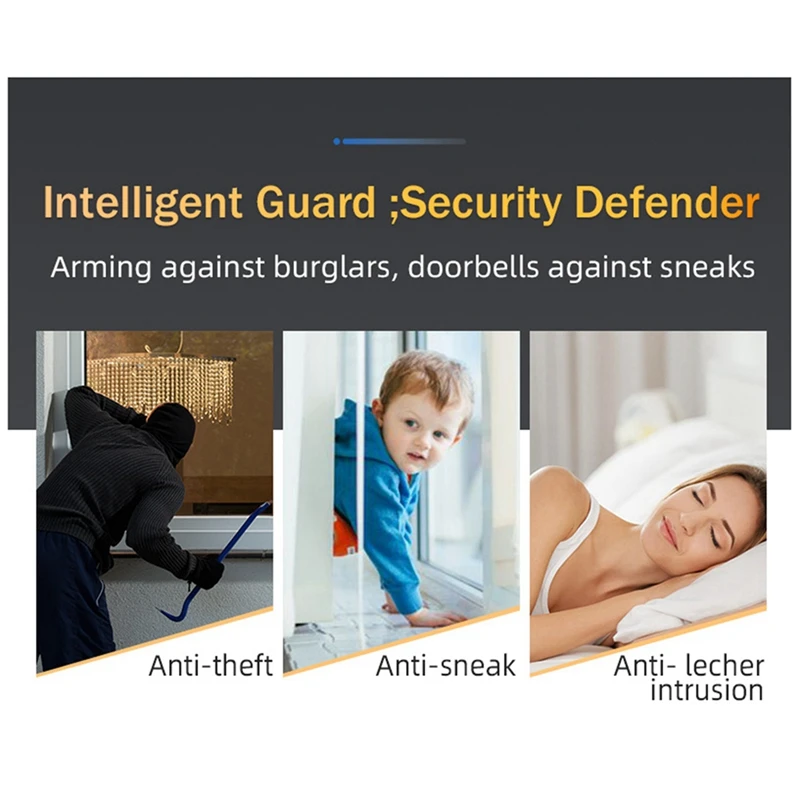 Door Window Burglar Alarm Sensor Wireless Remote Control Anti-Theft Alarm System Kit Home Security Door Open Detector